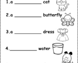 Common adjectives worksheet with pictures and word bank