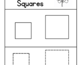 Cut and Paste Squares worksheet with four empty boxes
