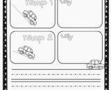 Black-and-white worksheet about comparing two ramps with cars