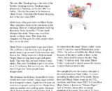 Black Friday nonfiction reading test worksheet page