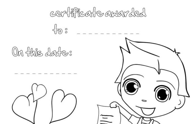 Black-and-white best grandmother certificate coloring page
