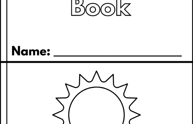 My Water Cycle Book cover with sun outline and name line