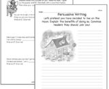Two overlapping printable writing worksheet pages on white background