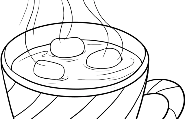 Steam rising from a cup of hot chocolate