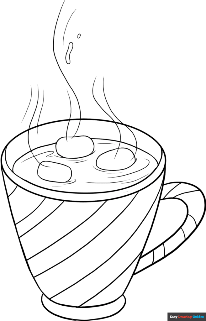 Steam rising from a cup of hot chocolate