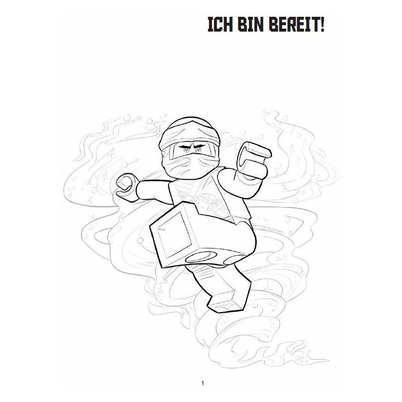 Ninja minifigure leaping through swirling smoke