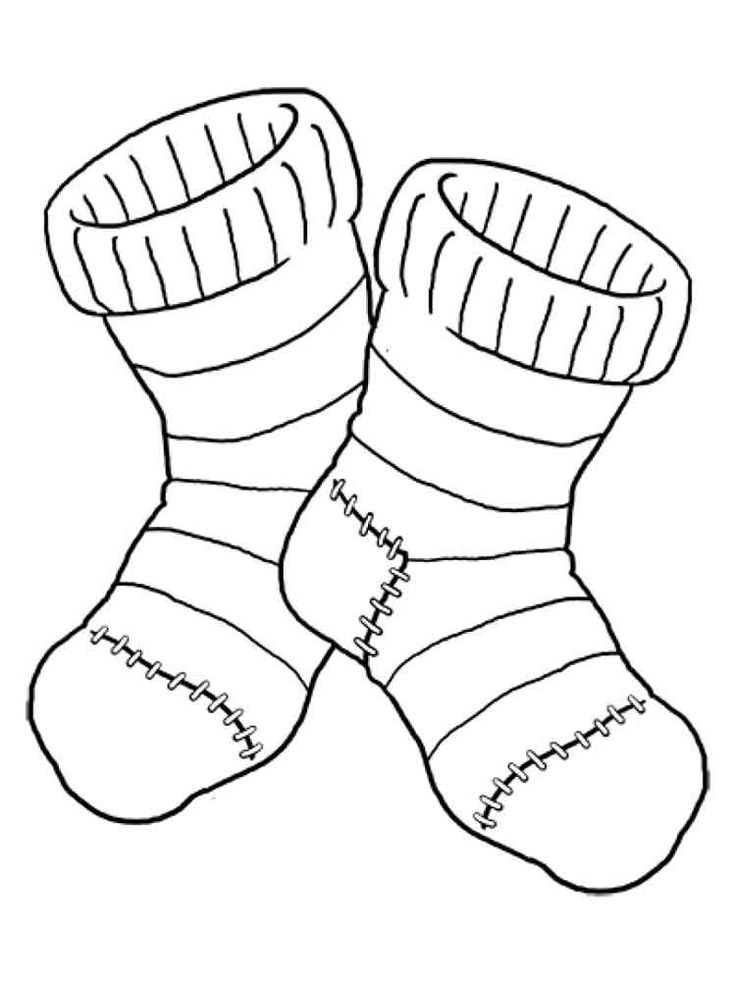 Two striped socks with stitched patches on white background