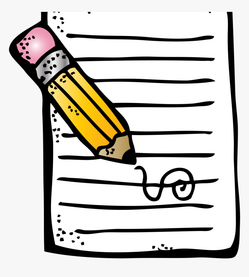 Pencil writing on a lined notepad page