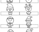 Christmas finger puppets worksheet with eight characters