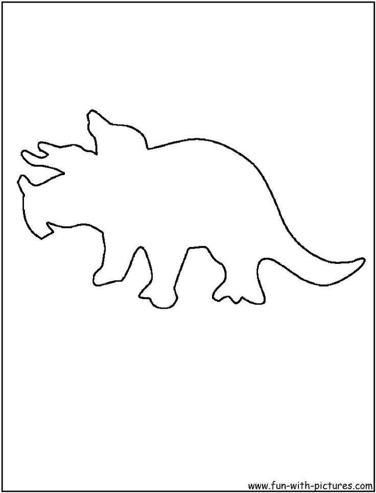 Black dinosaur silhouette outline on white background