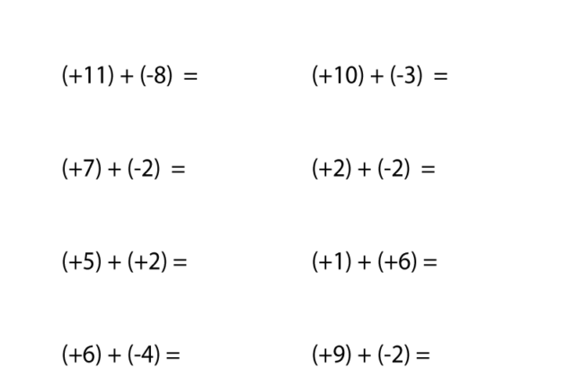 8th grade math worksheet with addition problems and name line