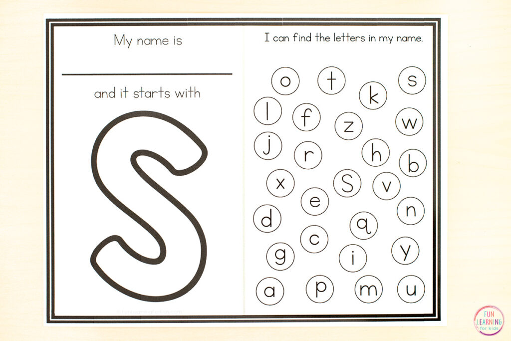 Letter tracing worksheet with large S and alphabet circles