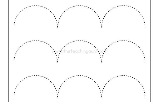 Curved and wavy lines tracing worksheet page