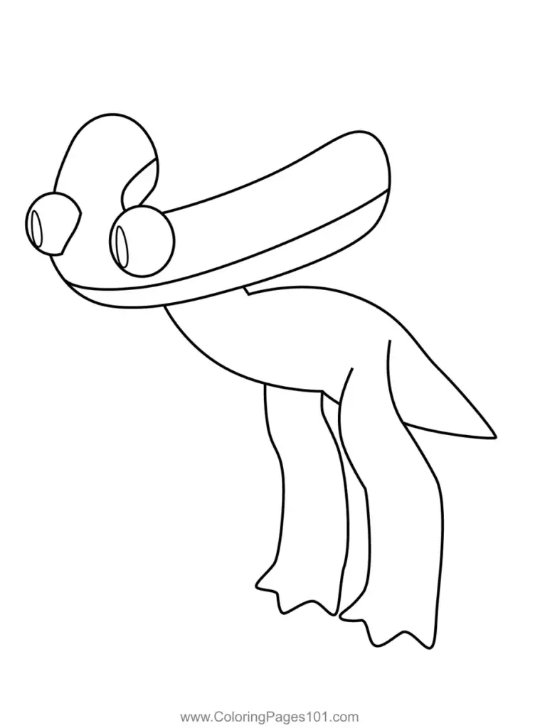 Simple cartoon frog line drawing on white background