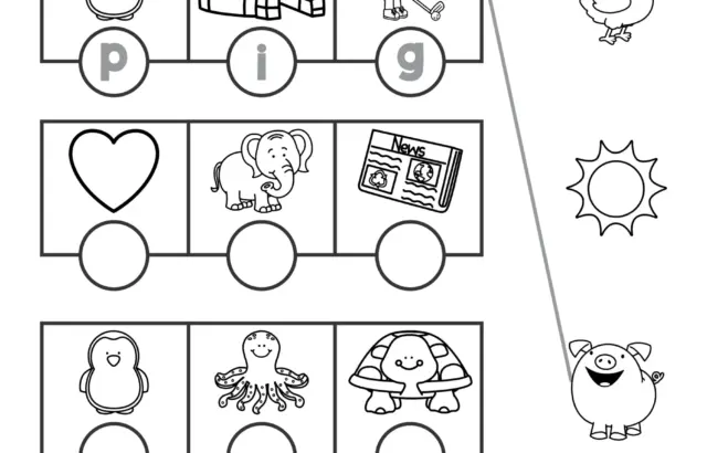 Children's beginning-sound matching worksheet with spring pictures