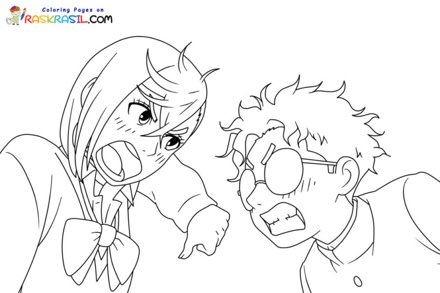 Two angry anime characters facing each other close-up