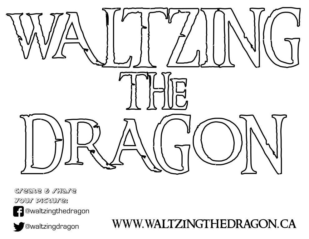Waltzing the Dragon text on white background