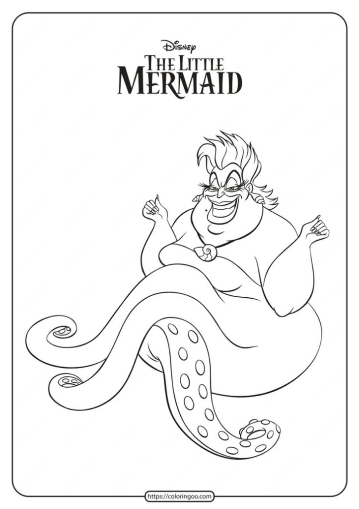 Disney Little Mermaid coloring page of Ursula