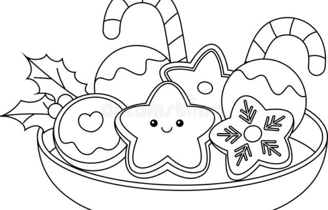 Holiday cookies in bowl with candy canes