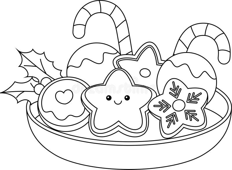 Holiday cookies in bowl with candy canes