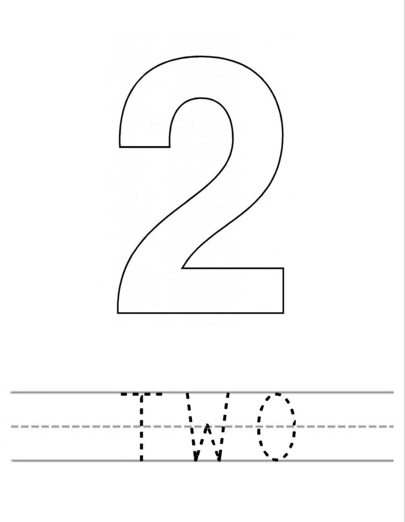Large number two above dotted lowercase letters T, W, O