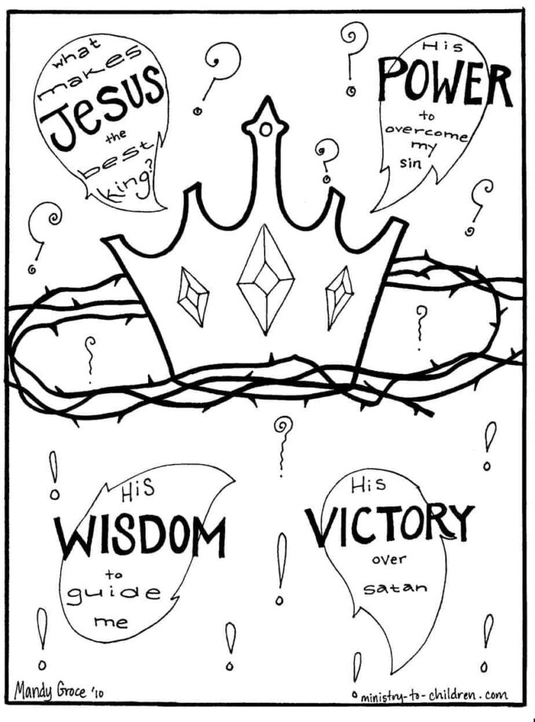 Hand-drawn crown with speech bubbles and question marks
