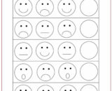 Worksheet of faces for drawing the next expression