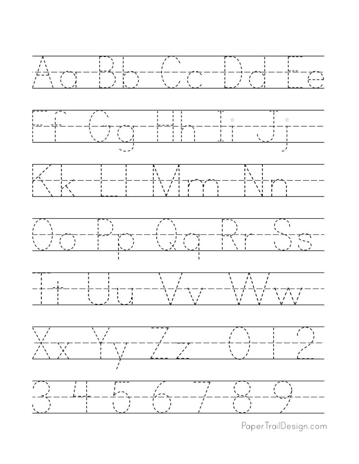 Alphabet and numbers tracing worksheet