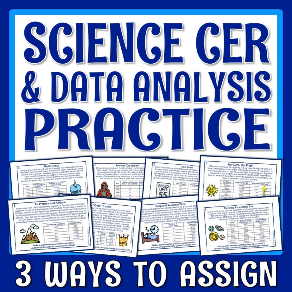Science CER and data analysis practice poster