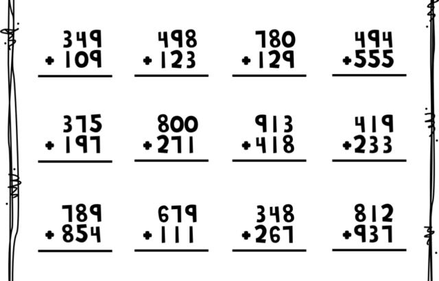 Addition worksheet with numbers and smiling elf illustration